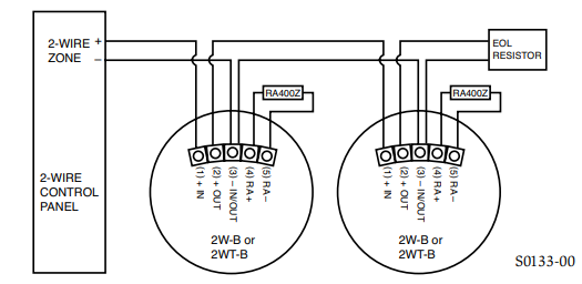 Wiring Connecting 2 Wire And 4 Wire Smoke Detectors To An Alarm System 6379